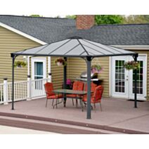 Tonnelle de jardin Palermo 4300 4,3X4,3 Grise - CANOPIA by PALRAM