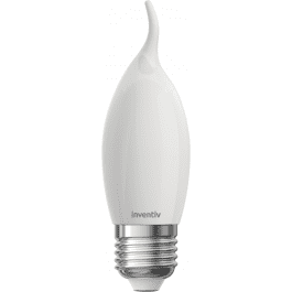 Ampoule Filament LED Flamme Coupe vent Opaque E27 470Lm 40W 2700K Blanc  chaud