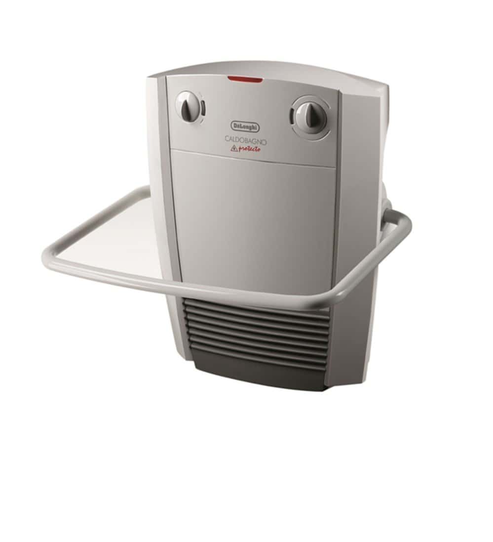 Chauffage soufflant Delonghi Hbc3052t minuterie compatible salle de bains  2200 watts 43 db porcelaine blanc