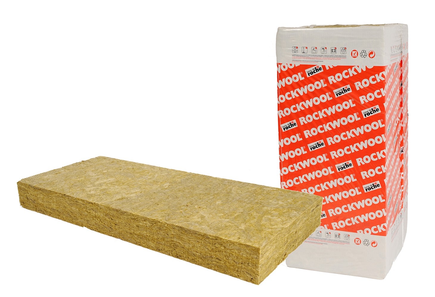 Panneaux isolants Laine de roche isolation 120x40 cm ep 20mm Surface - 5 m2  - Cdiscount Bricolage
