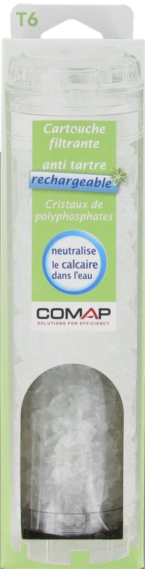 Cartouche filtrante anticalcaire aux sels polyphosphates. Hauteur
