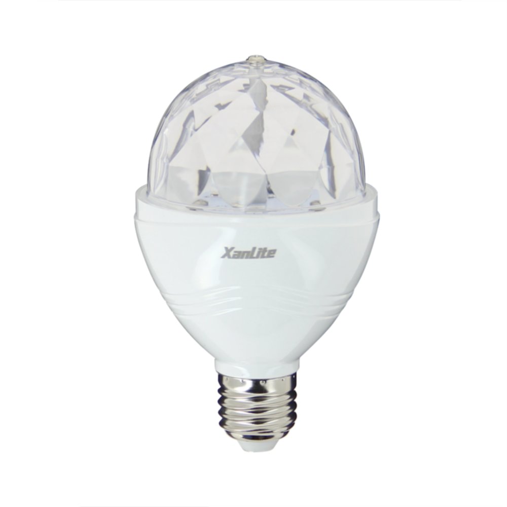 Ampoule Disco led SMD blanc E27 3W Couleurs RVB - XANLITE - Mr.Bricolage